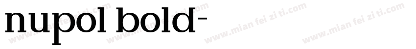 nupol bold字体转换